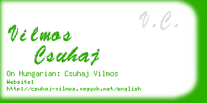 vilmos csuhaj business card